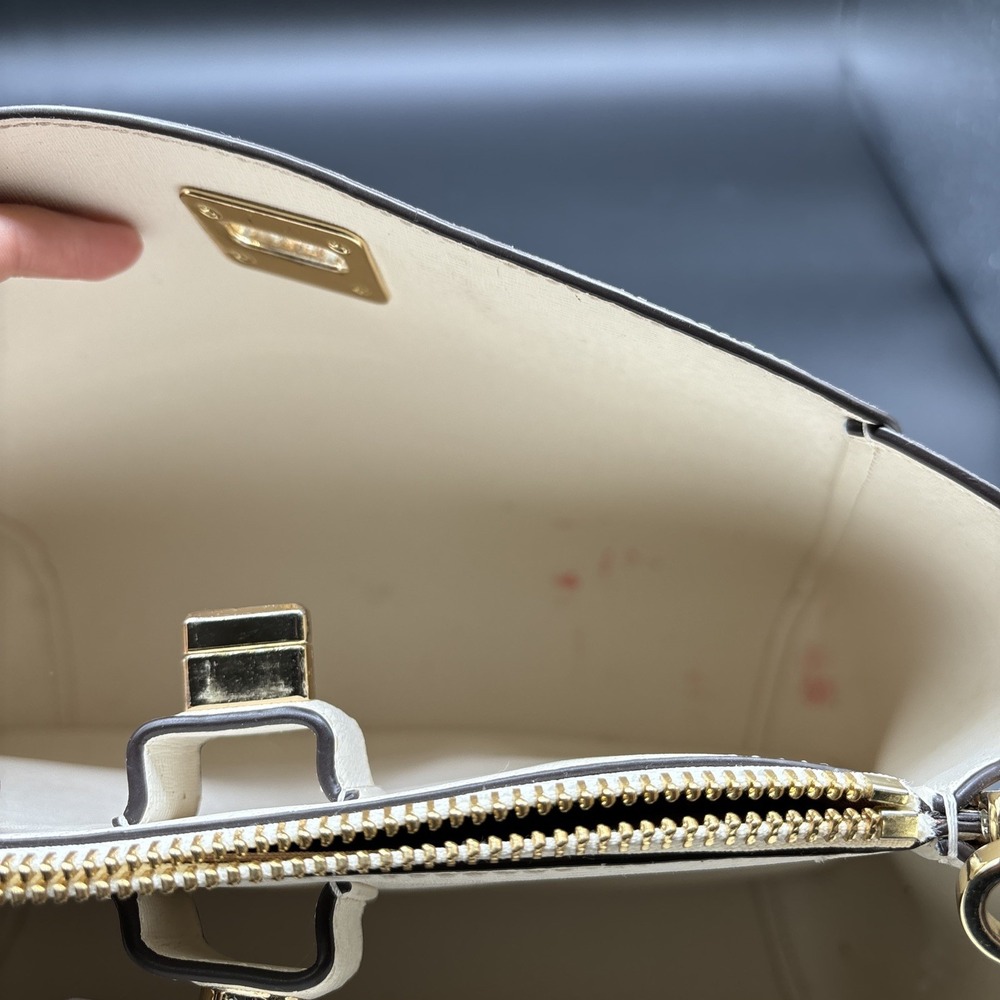 Kate Spade Leather Phoebe Top Handle Satchel Handbag Toasted Hazelnut Crossbody - Picture 9 of 15